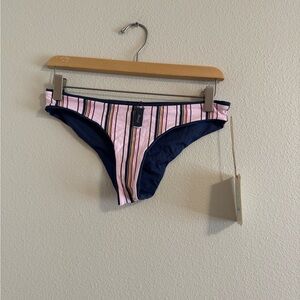 Maaji Striped Pink & Navy Bikini Bottoms